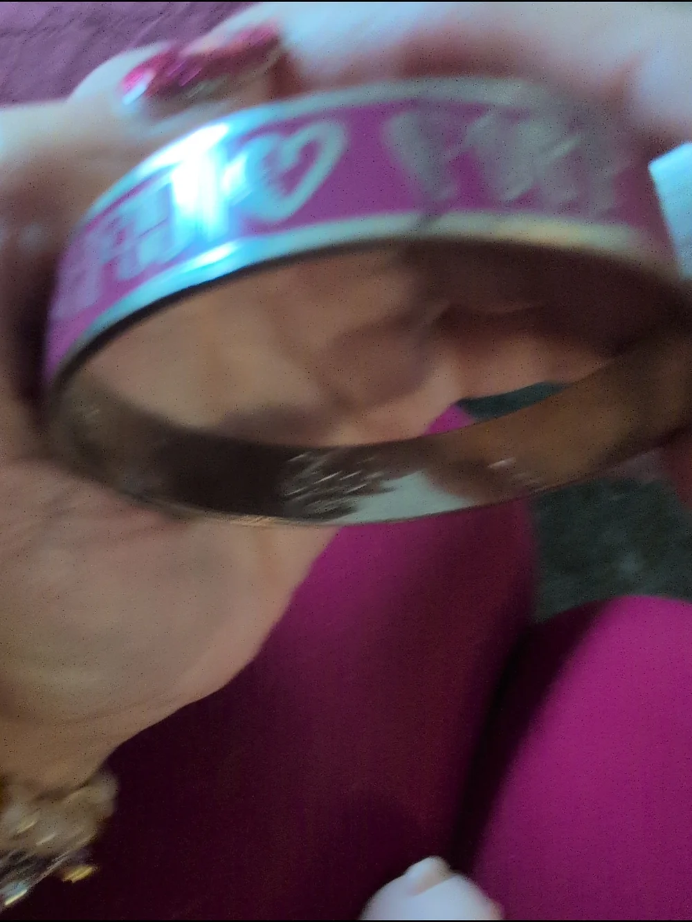 Coach Pink Heart Enamel Bangle Bracelet